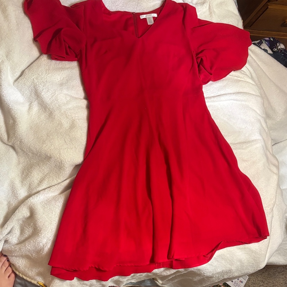 London Times Bold Red Dress